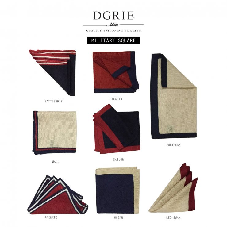 military square pocket square dgrie 10
