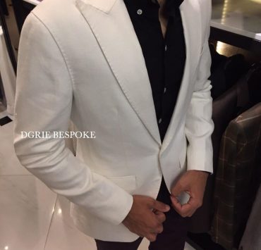 100 white linen blazer natural hand stitched shoulder by dgrie dgrie 1