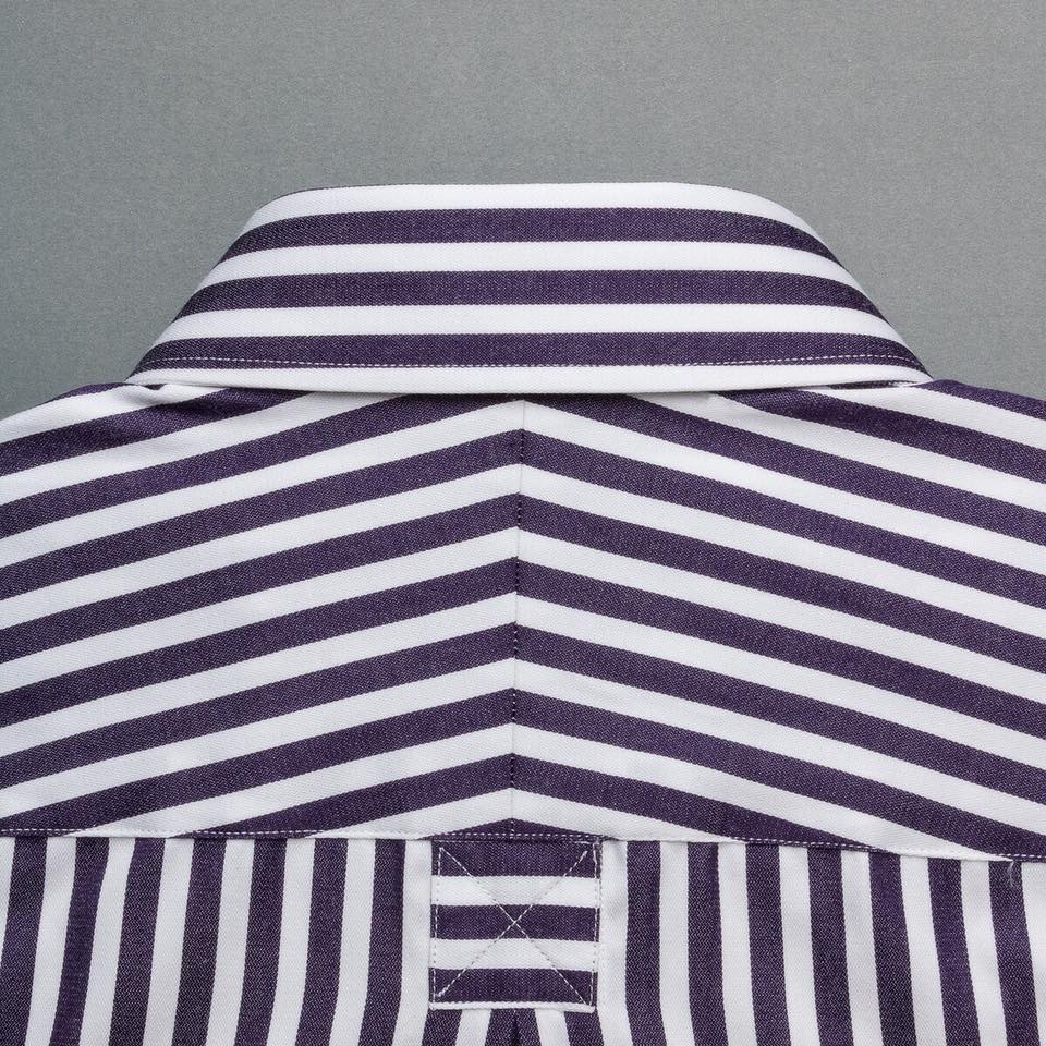 dgrie man english stripe navy blue hidden button dgrie 1