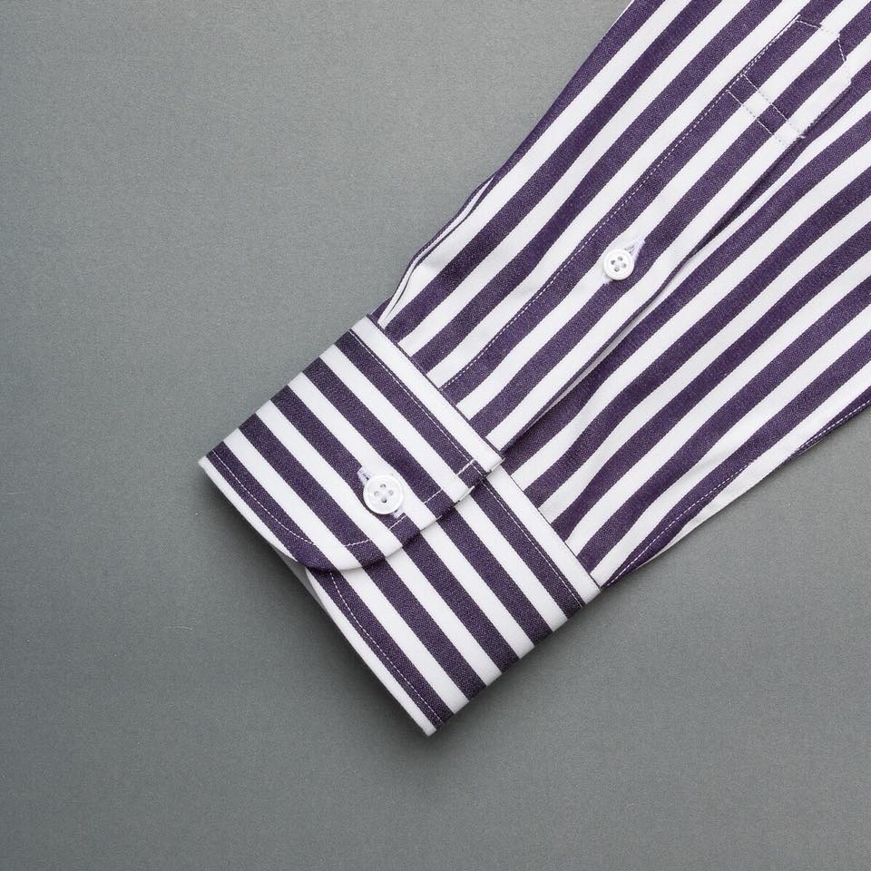 dgrie man english stripe navy blue hidden button dgrie 2