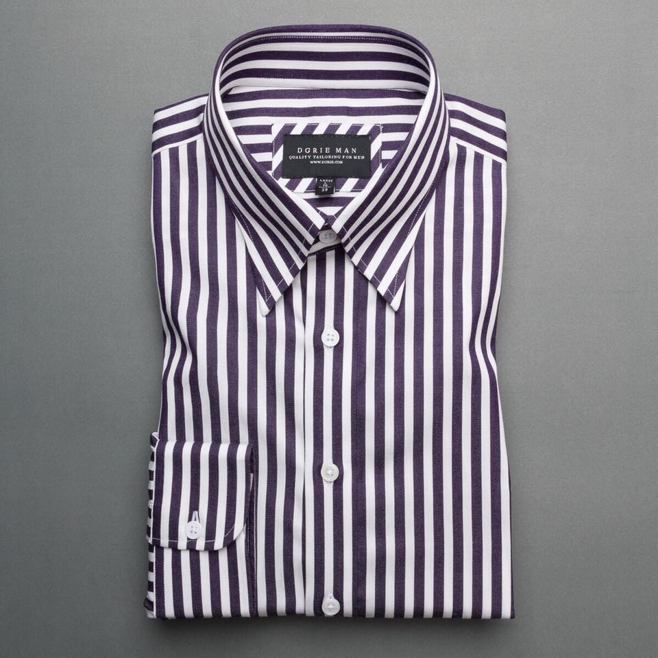 dgrie man english stripe navy blue hidden button dgrie 3