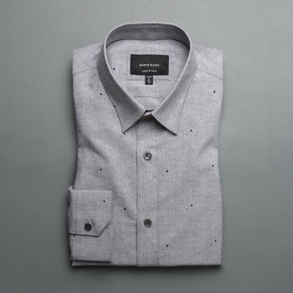 dgrie man light gray print oxford shirt dgrie 1