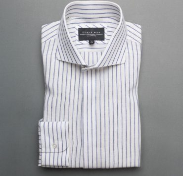 dgrie man linen stripe blue shirt dgrie