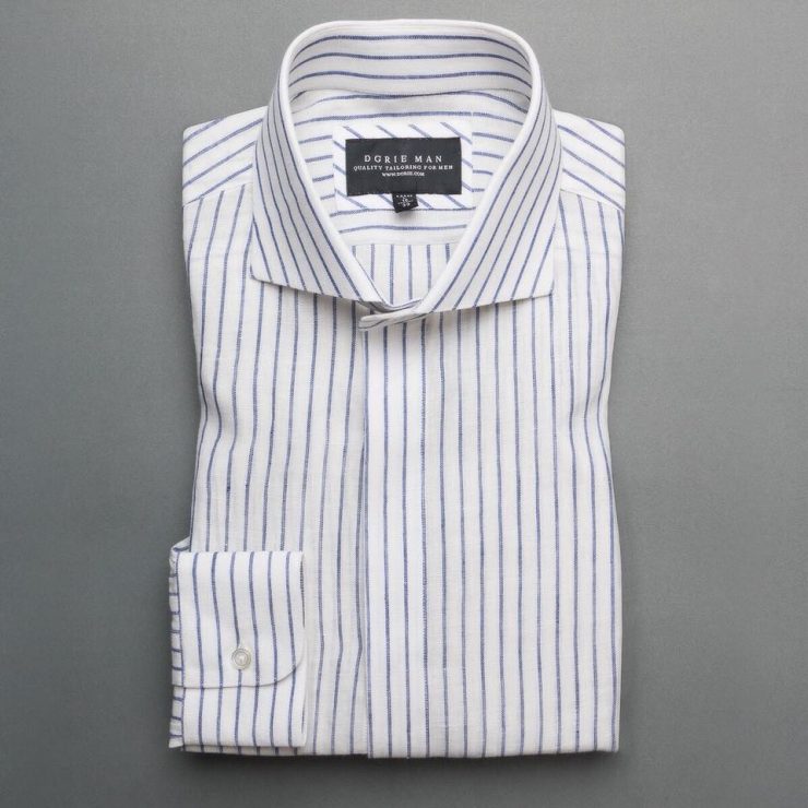 dgrie man linen stripe blue shirt dgrie