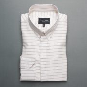 dgrie man slim fit italian button down stripe cream shirt dgrie 3