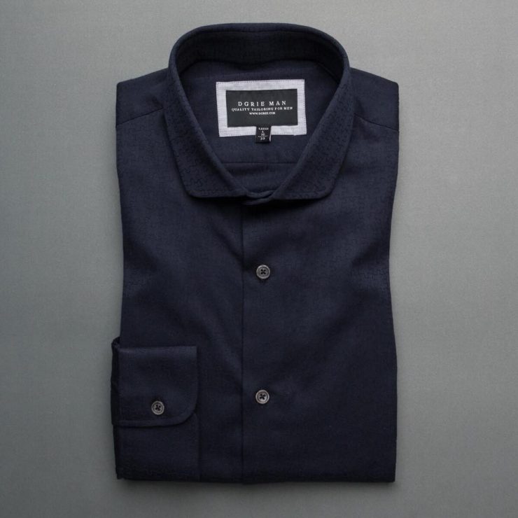 DGRIE MAN SUPER DARK BLUE DOMINO SLIM COLLAR SHIRT 10 dgrie man super dark blue domino slim collar shirt dgrie 2
