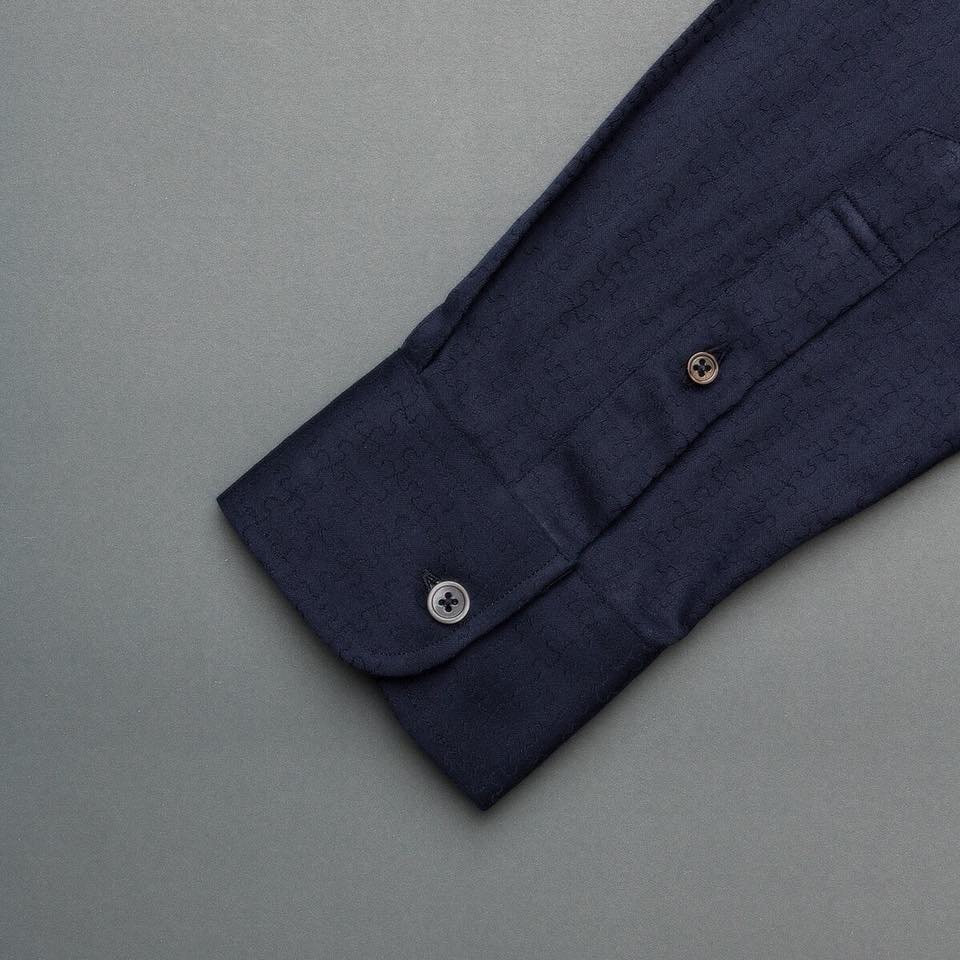 dgrie man super dark blue domino slim collar shirt dgrie 3