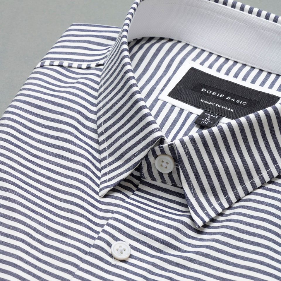 dgrie navy bengal stripe block slim c shirt dgrie 1