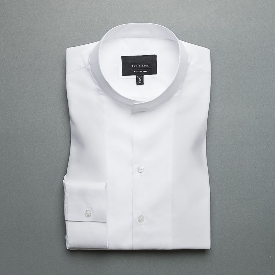 dgrie white cotton mix shirt cover collar dgrie