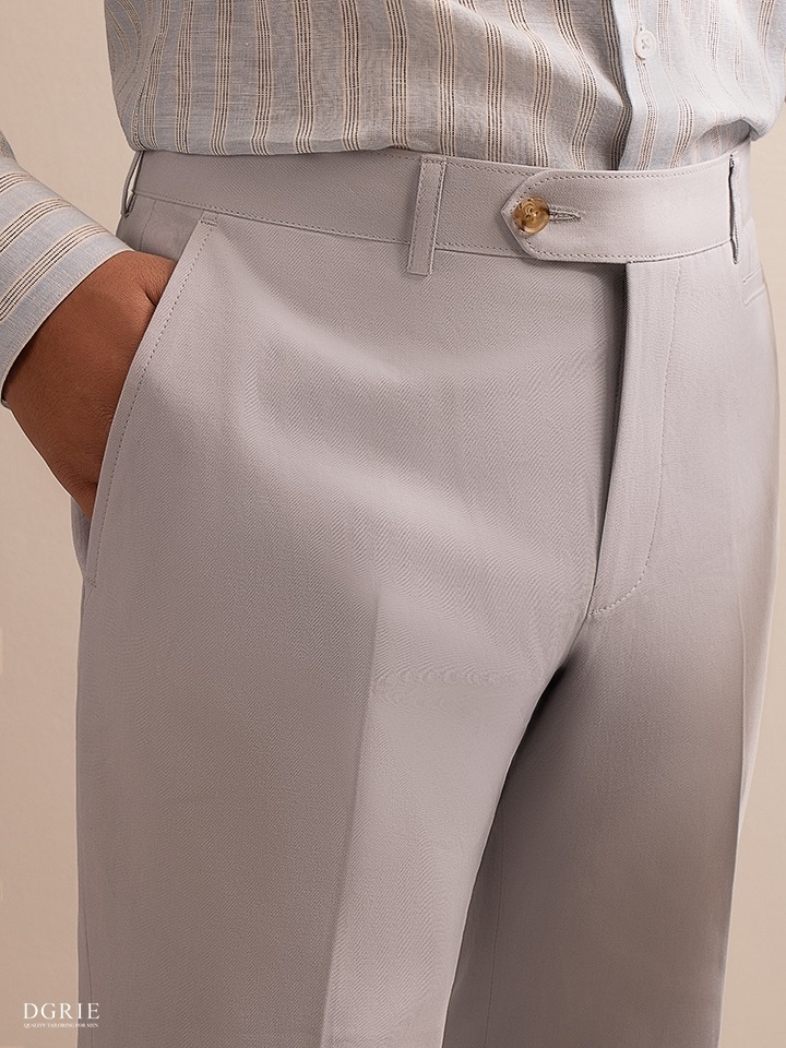 DGRIE LIGHT GRAY COTTON CHINO TWILL/SLIM FIT TROUSERS 15 dgrie light gray cotton chino twillslim fit trousers dgrie