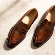 dgrie mens cognac elegant penny loafers shoes dgrie 2