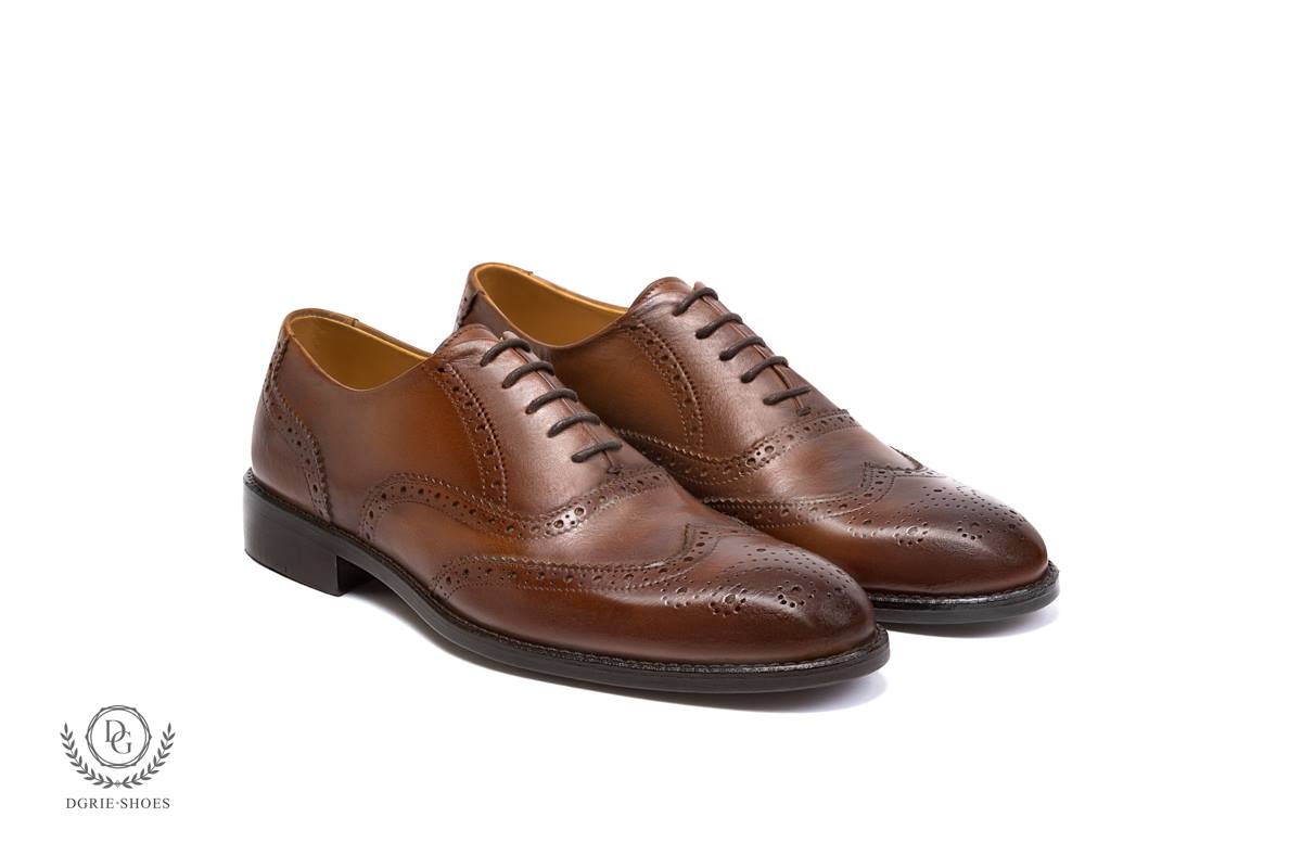 dgrie mens cognac wingtip oxford shoes dgrie 2