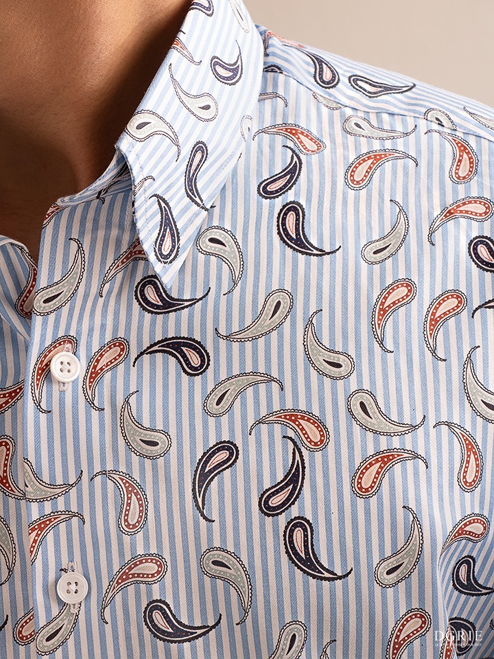dgrie multi paisley with regular fit blue white pinstripe pattern shirt dgrie 1