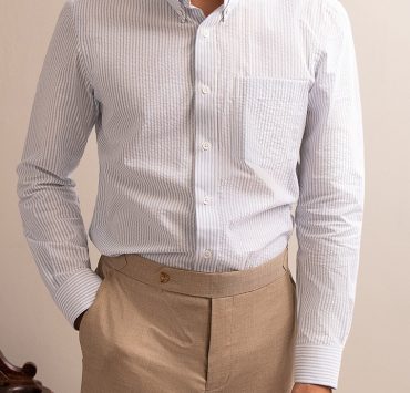 dgrie seersucker blue cotton shirt dgrie