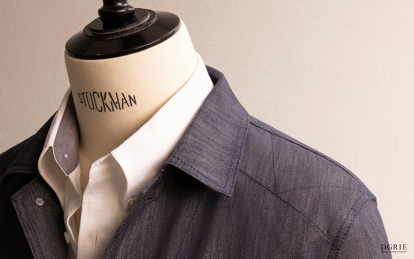 dgrie denim fitted blazer spacial japanese fabric casual design dgrie 4