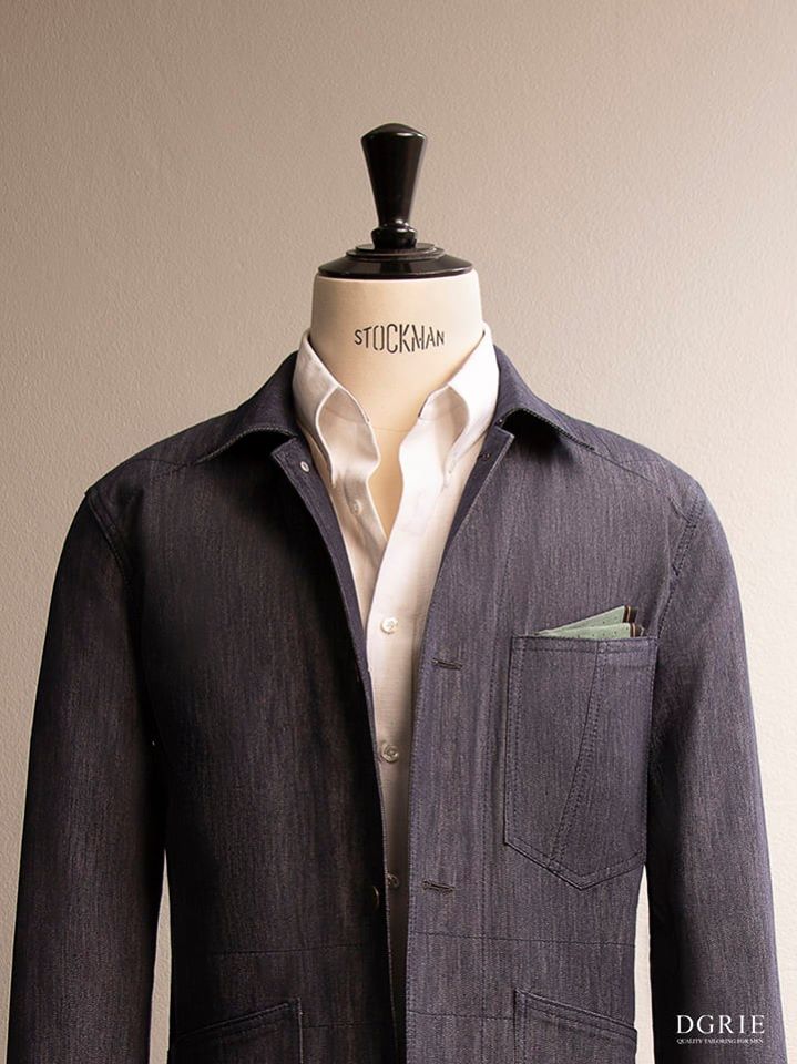 dgrie denim fitted blazer spacial japanese fabric casual design dgrie 6