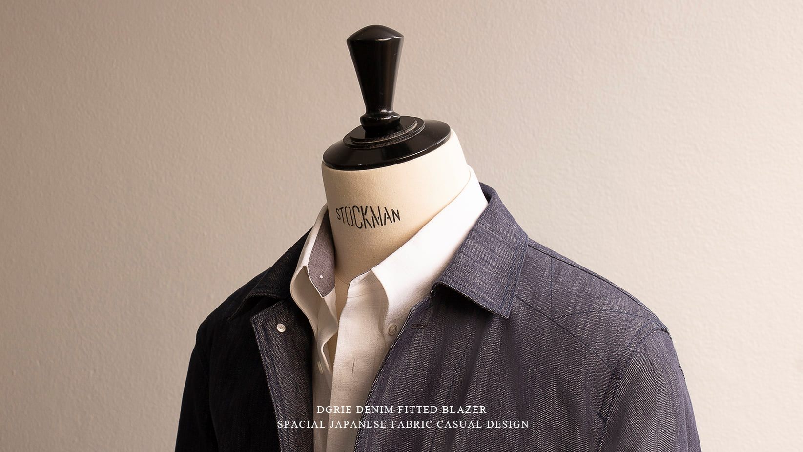 dgrie denim fitted blazer spacial japanese fabric casual design dgrie 8