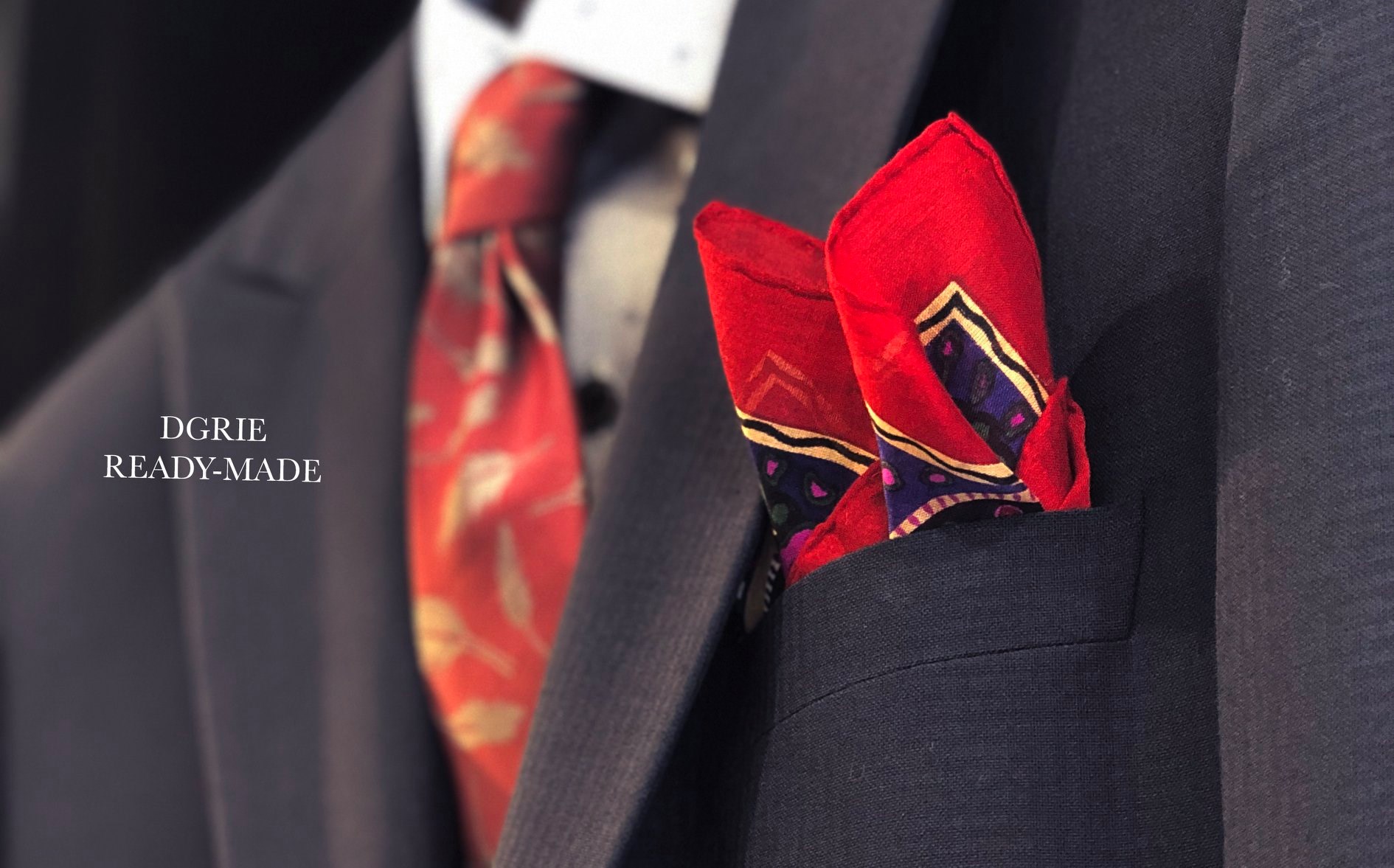 dgrie just in new dark navy with 100 high twist wool textured dgrie