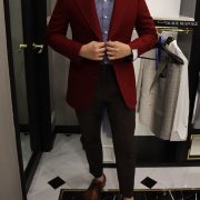 dgrie red 100 wool flannel made in italy dgrie