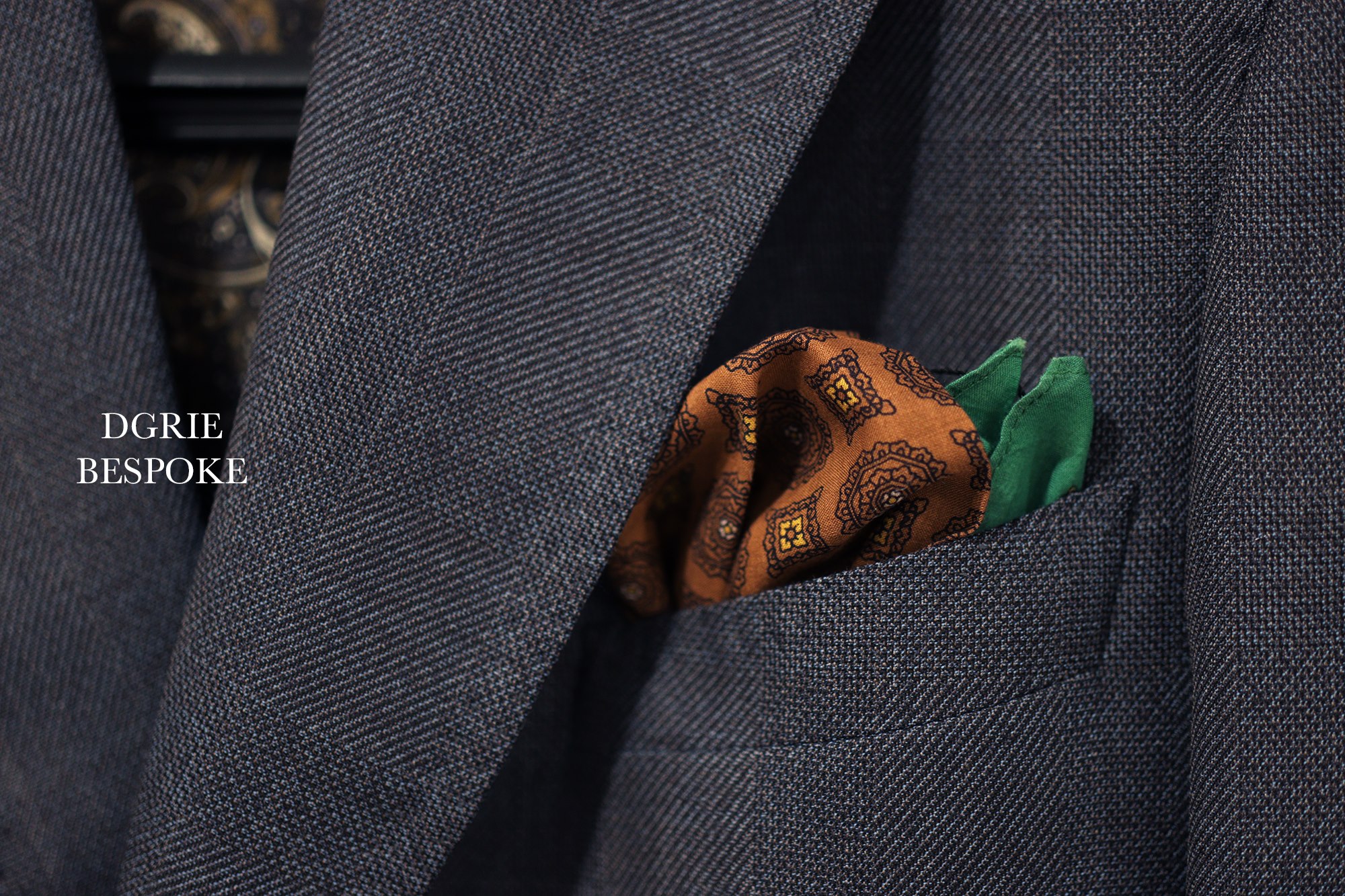 dgrie grey checked double breasted suits green set dgrie