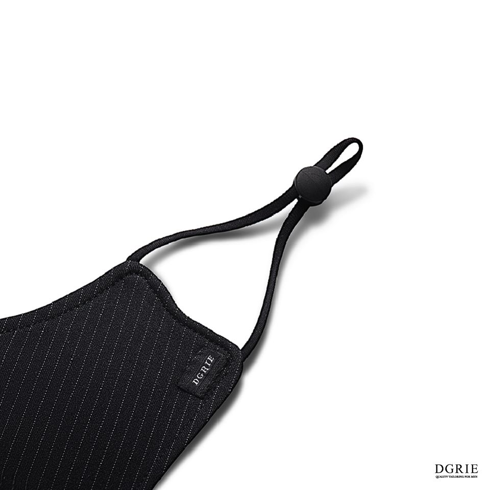 dgrie no 2 black stripe water repellent anti pollution face mask dgrie 13