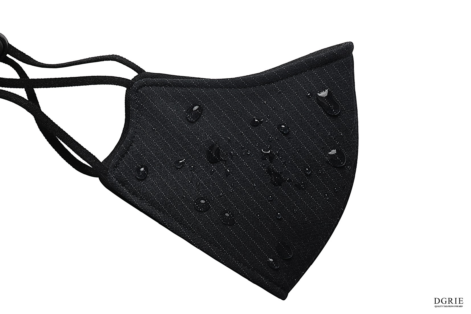 dgrie no 2 black stripe water repellent anti pollution face mask dgrie 14