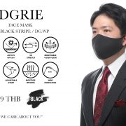 dgrie no 2 black stripe water repellent anti pollution face mask dgrie