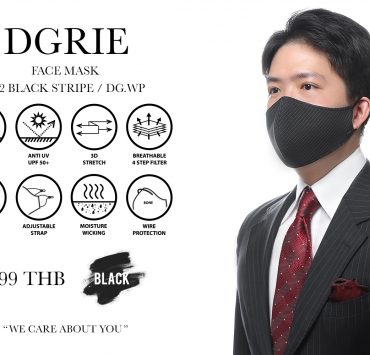 dgrie no 2 black stripe water repellent anti pollution face mask dgrie
