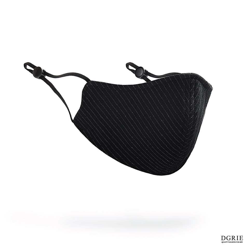 dgrie no 2 black stripe water repellent anti pollution face mask dgrie 5