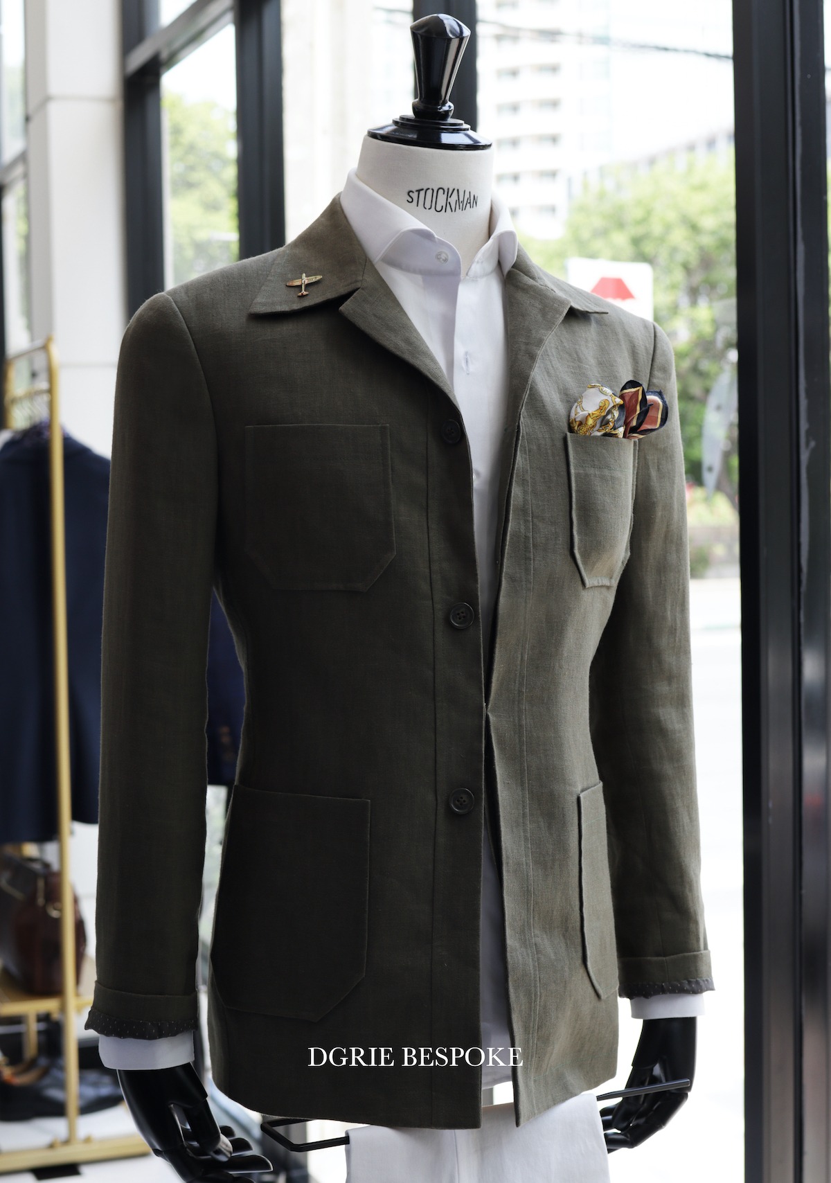 olive green linen safari jacket dgrie 3 olive green linen safari jacket dgrie 3