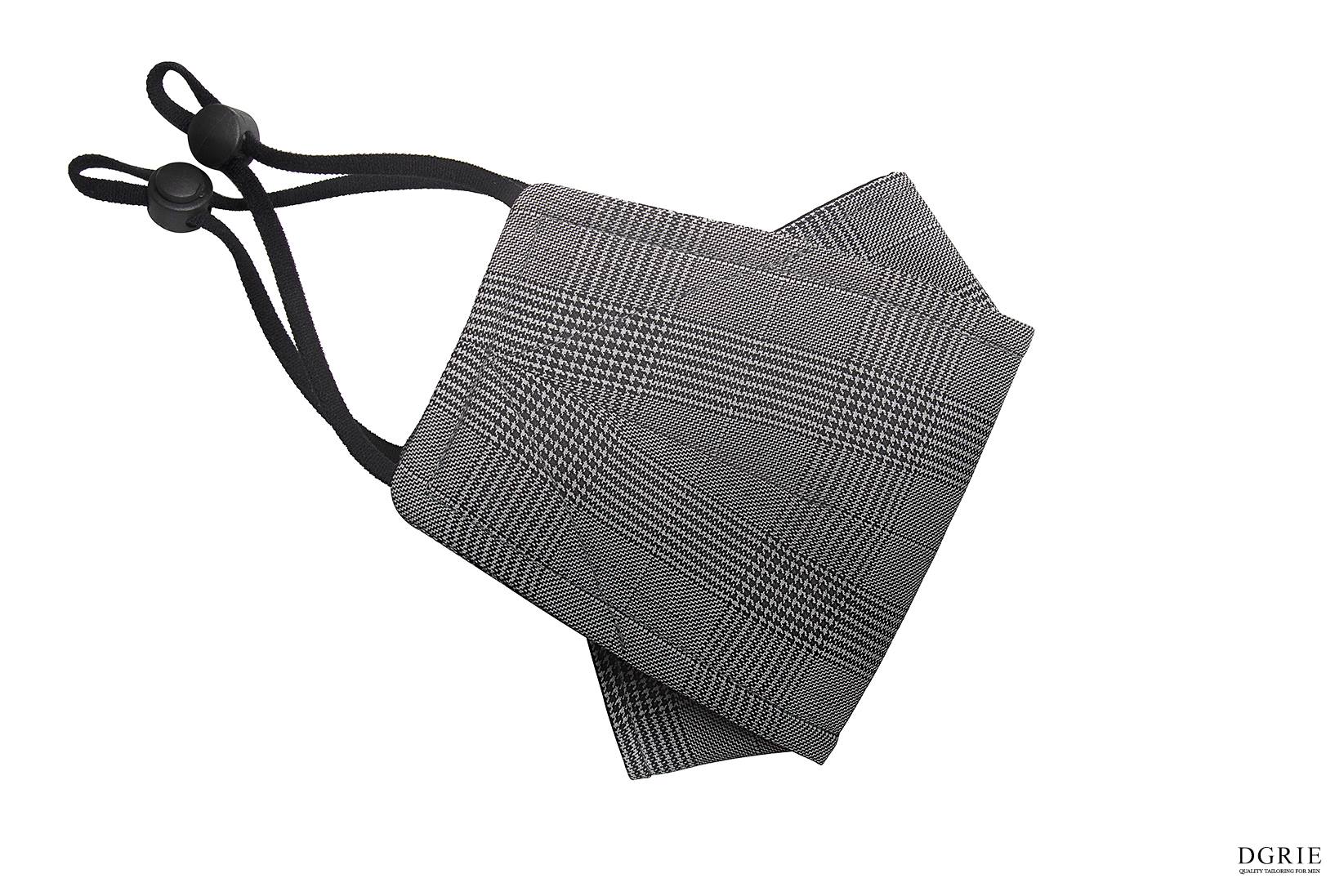 dgrie face mask v 5 grey glen check dgrie 1