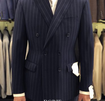 Fitting pinstripe double breasted suits: สูทสีน้ำเงินลายทาง 2 15 fitting pinstripe double breasted suits dgrie 2
