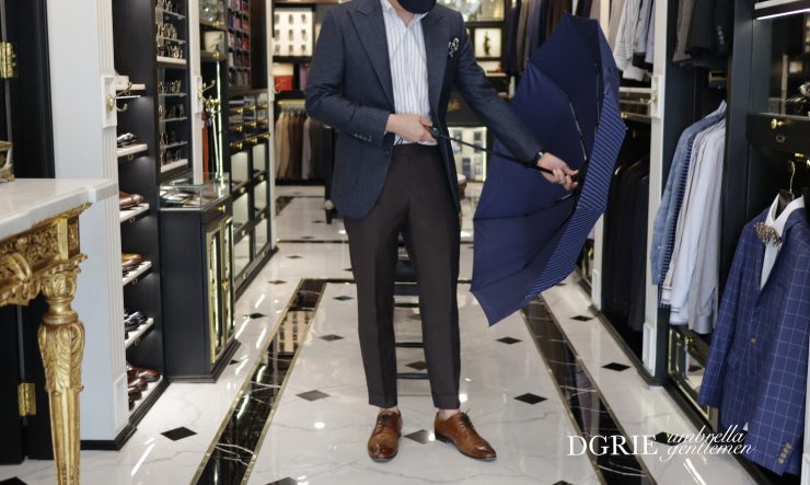 navy blue pinstripe umbrella dgrie 10