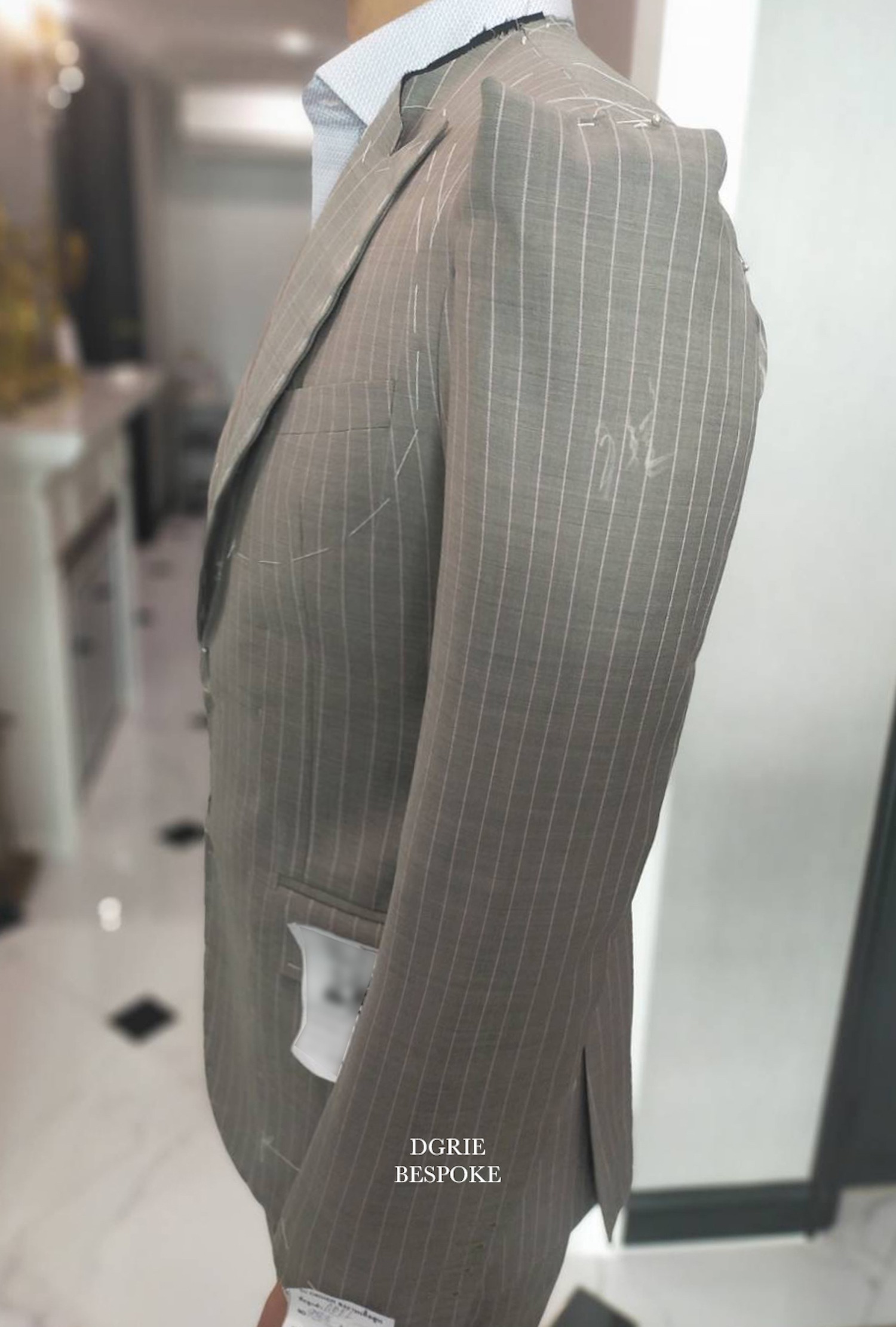 1st fitting grey pinstripe suits dgrie 2
