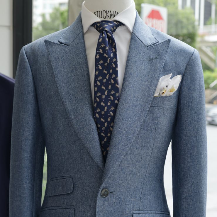 DGRIE Blue Herringbone Suits: ตัดสูท คลาสสิค ผ้าลายก้างปลา 23 dgrie blue herringbone suits dgrie 1