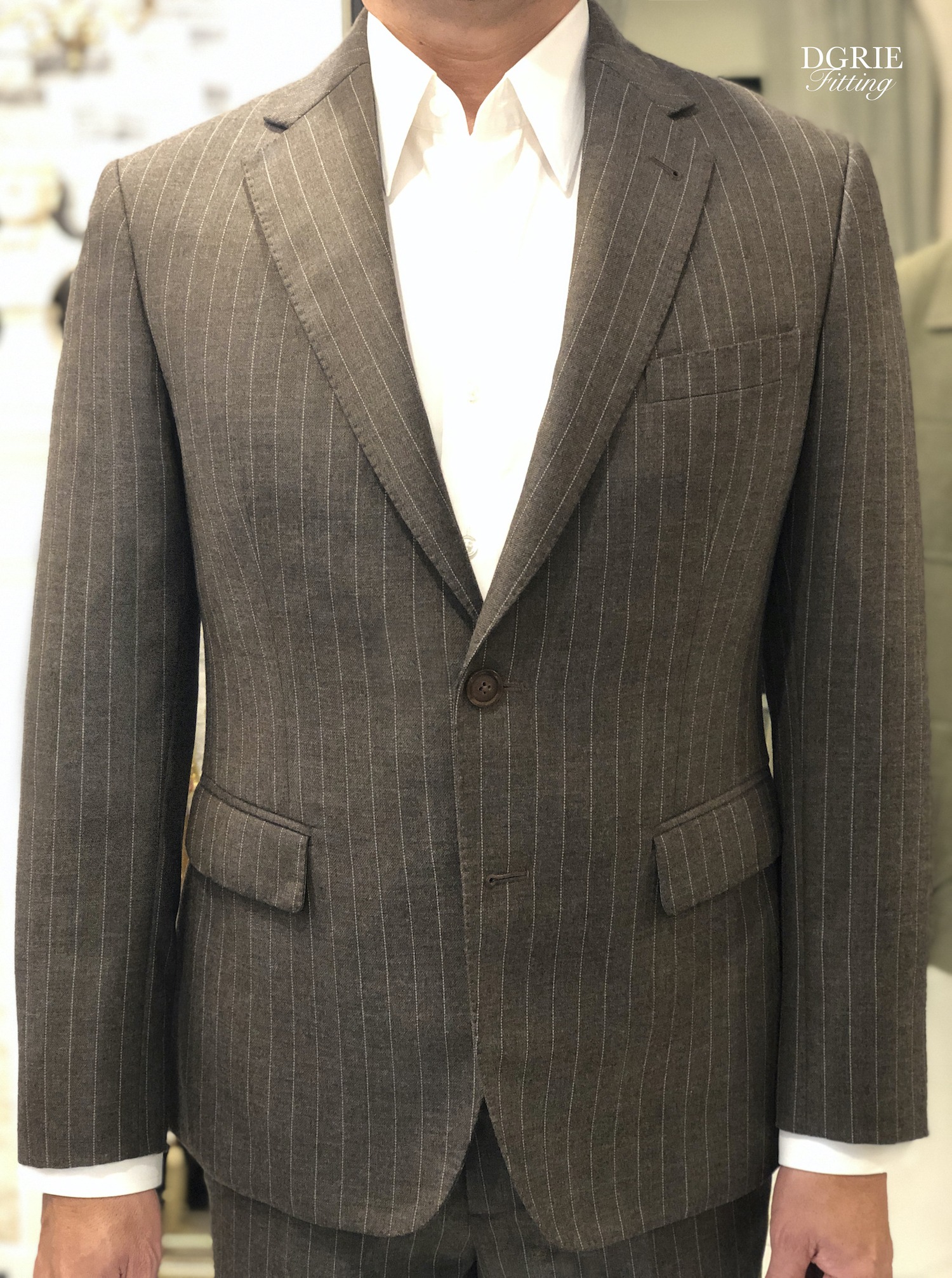 holland sherry pinstripe wool dgrie