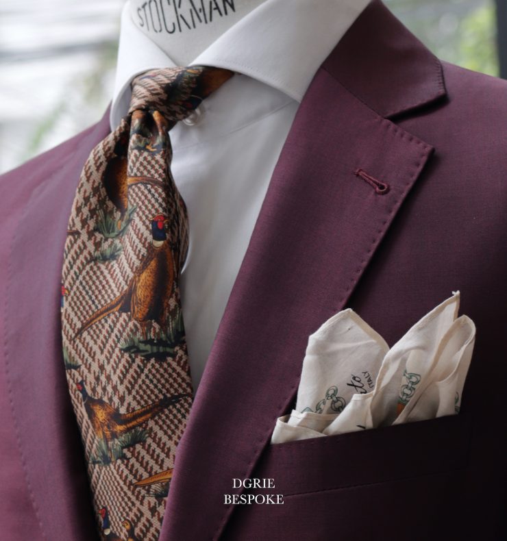 Wool & Mohair: ตัดสูทสีแดง Burgundy Made in England 22 wool mohair burgundy made in england dgrie 1