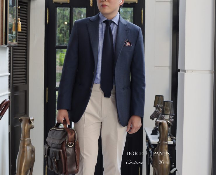 DGRIE CUSTOM PANTS 26: ตัดกางเกง คอตตอน สไตล์วินเทจ สีเบจ 45 dgrie custom pants 26 dgrie 12