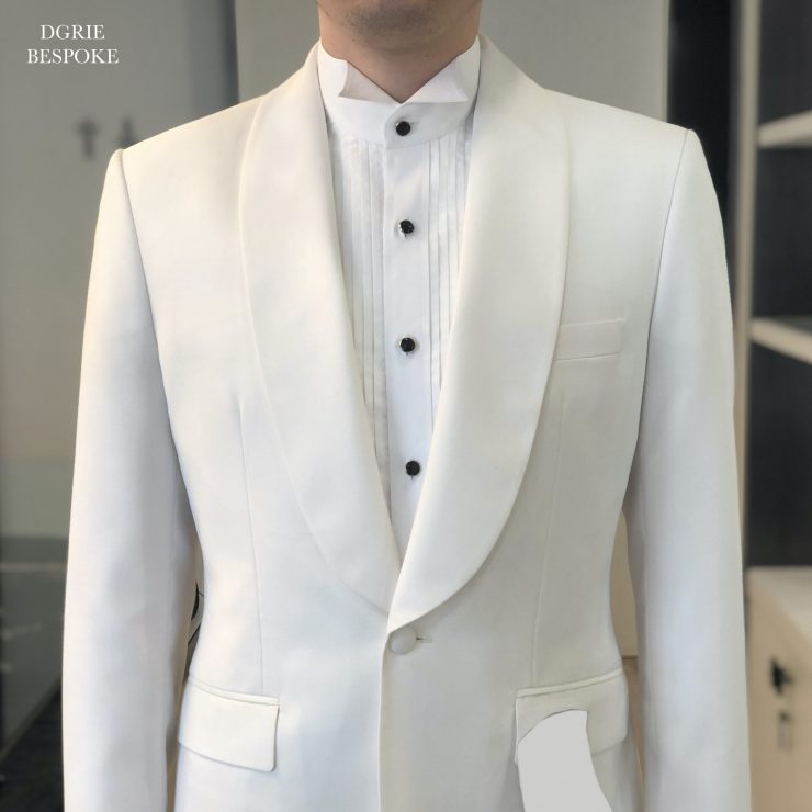 DGRIE FORMAL WIDDING SHAWL LAPEL: สูทแต่งงาน สีขาว ปกกล้วย 21 dgrie formal widding shawl lapel dgrie