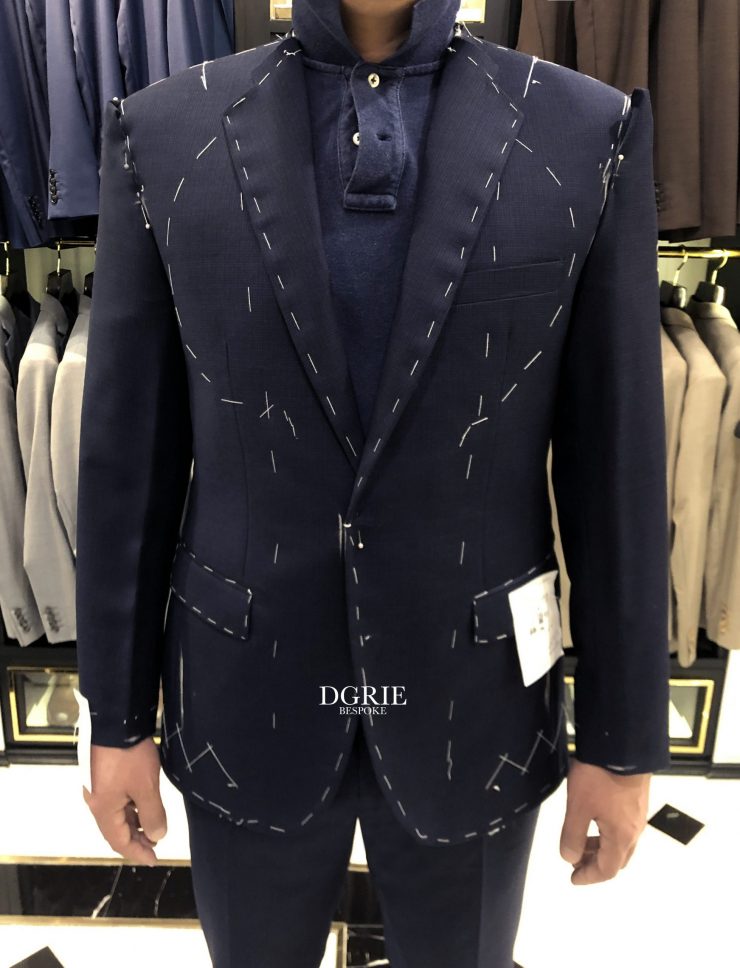 Fitting: Holland & Sherry Suits: ร้านตัดสูทผ้า 100% Wool Super 120's - Houndstooth 16 fitting halland sherry suits 100 wool super 120s dgrie 2