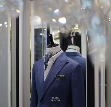 DGRIE Blue Herringbone double breasted suits: ตัดสูทสีน้ำเงิน 15 dgrie blue herringbone double breasted suits dgrie 1