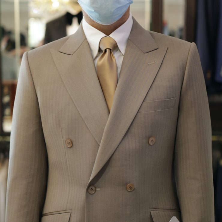 Gold Herringbone double breasted suits: ตัดสูทกระดุมสองแถวสีน้ำตาลทอง 10 gold herringbone double breasted suits dgrie