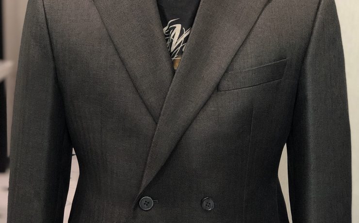 Herringbone Double Breasted Suit: ตัดสูทกระดุมสองแถวลายก้างปลา 54 herringbone double breasted suit dgrie 1