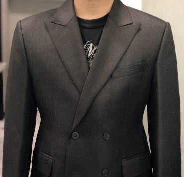 herringbone double breasted suit dgrie 1