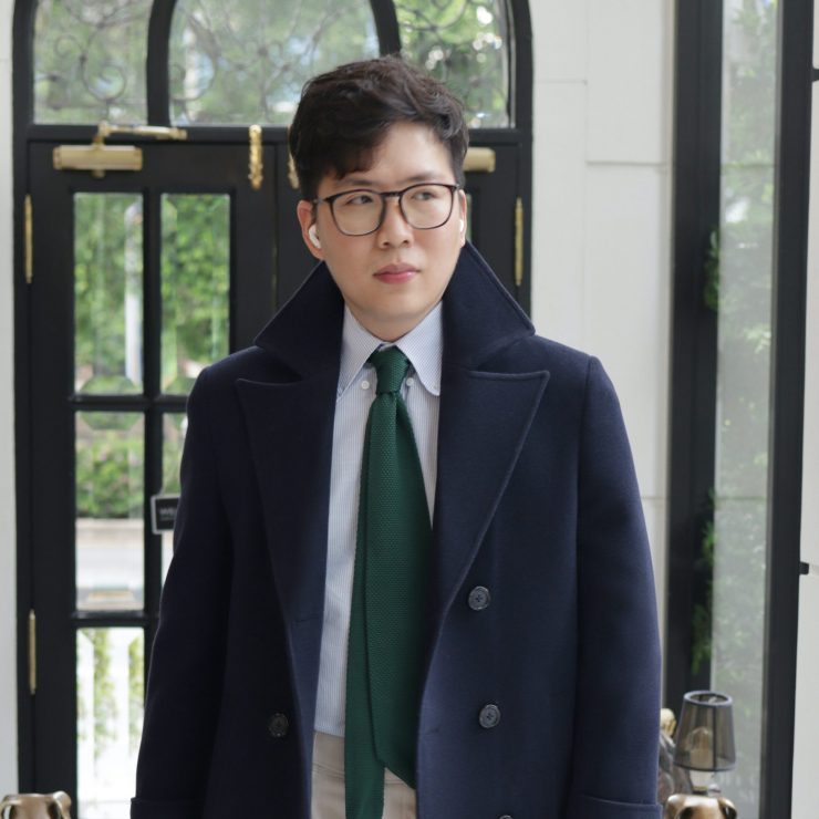 DGRIE NAVY PEACOAT: ตัดเสื้อโค้ท ปกคอตั้ง 100% Wool 9 dgrie peacoat 100 wool dgrie 6