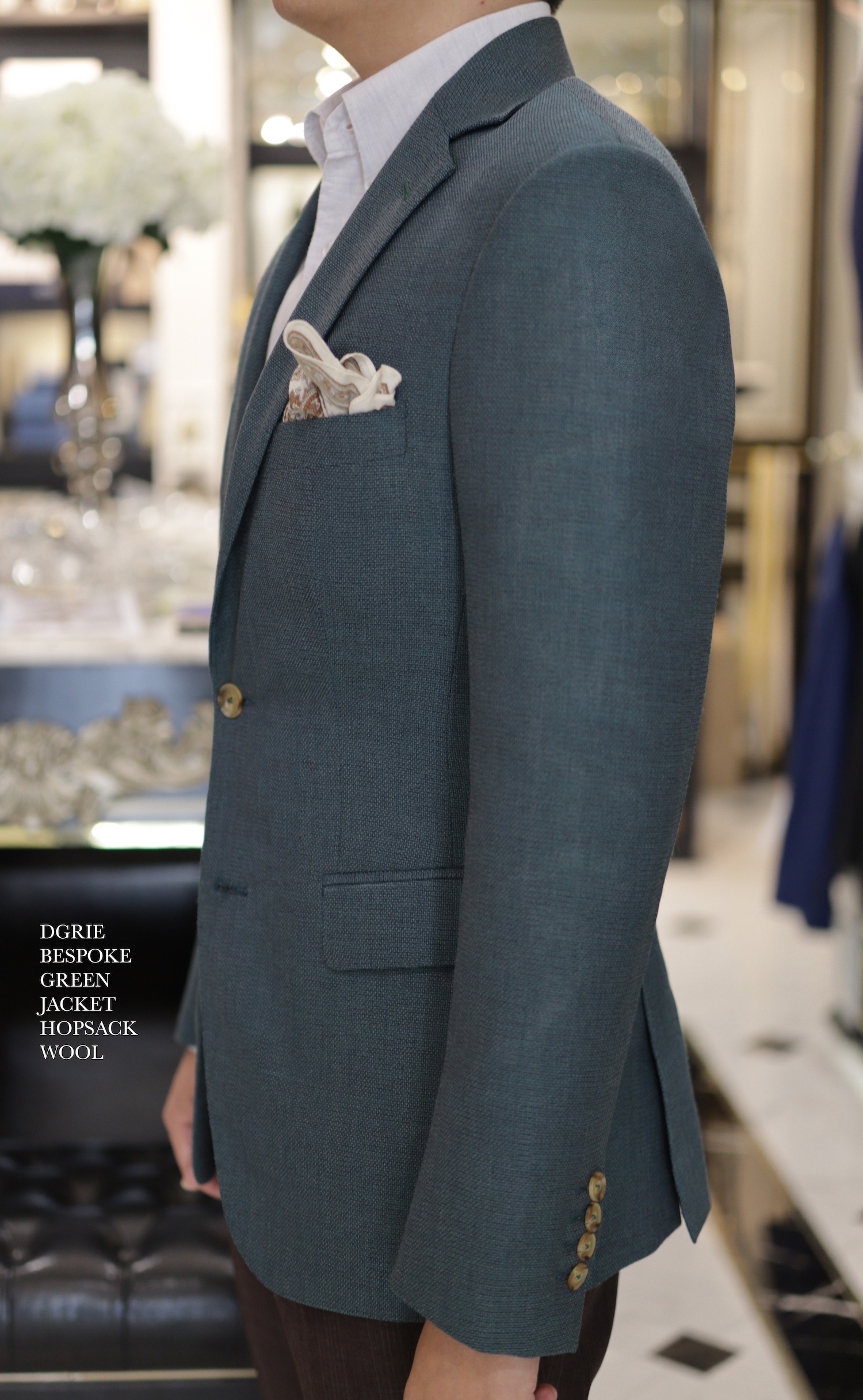 dgrie green hopsack blazer dgrie 1