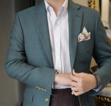 DGRIE GREEN HOPSACK BLAZER: ตัดสูทลำลอง สีเขียว ไม่ยับ ไม่ร้อน 15 dgrie green hopsack blazer dgrie 4