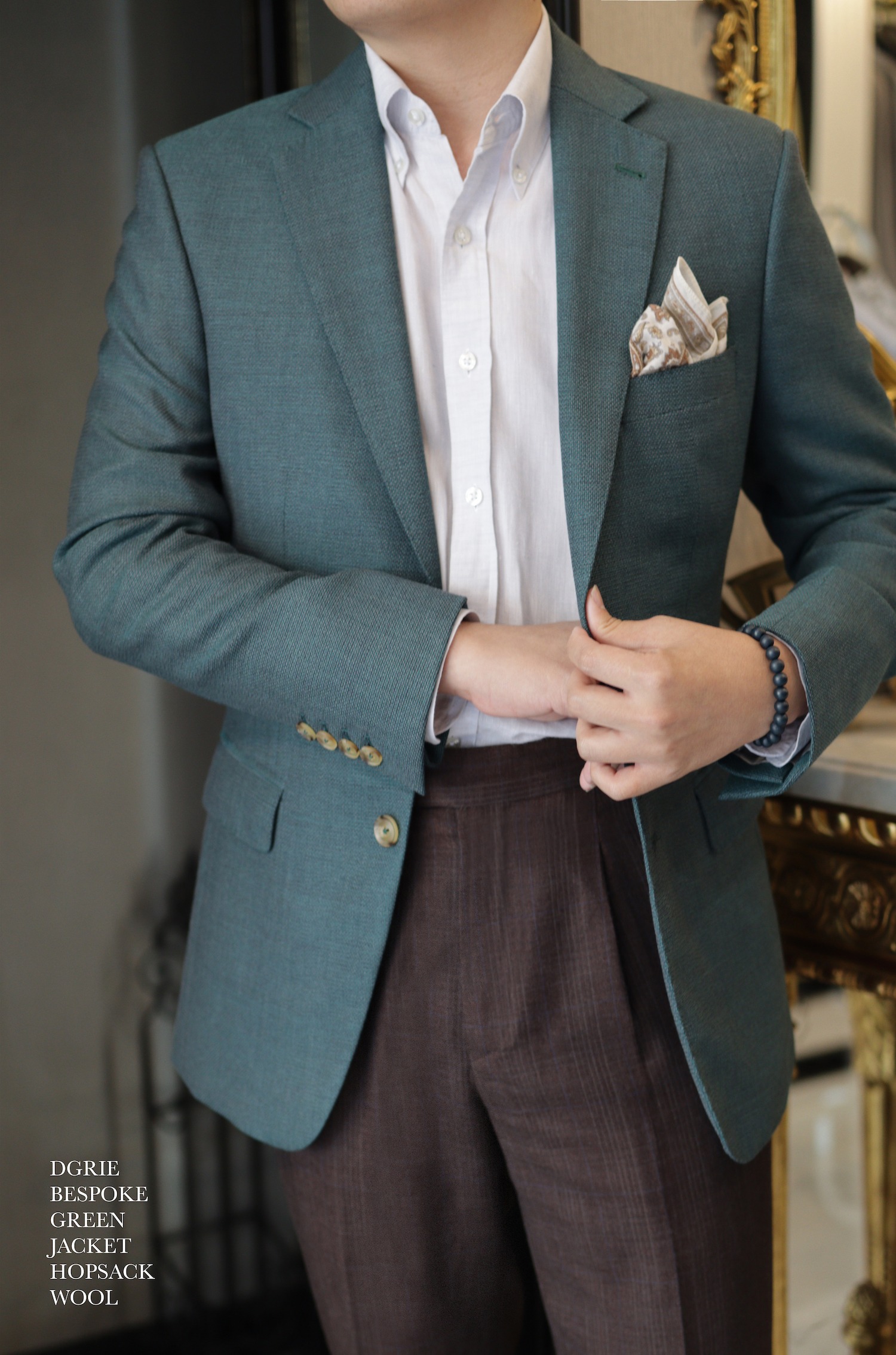 dgrie green hopsack blazer dgrie 5