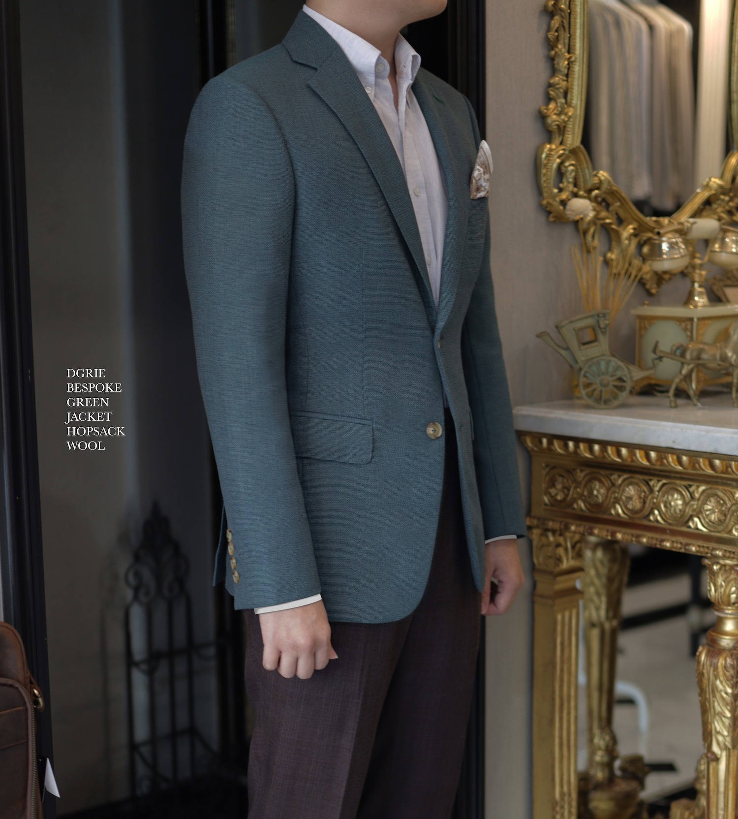 dgrie green hopsack blazer dgrie 6