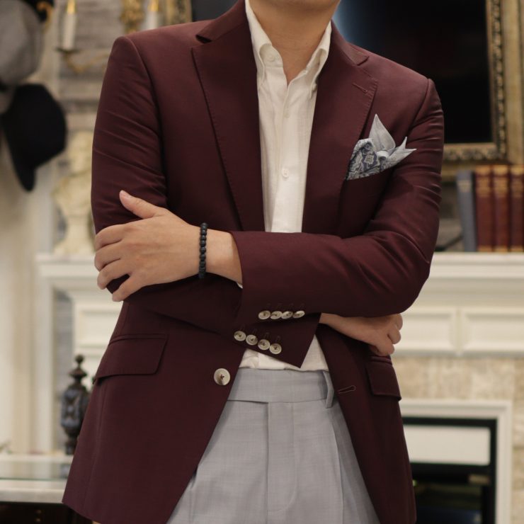 DGRIE RED MOHAIR AND BLUE: ตัดสูทสีแดง ที่พร้อมลุยทุกงาน 6 dgrie red mohair and blue dgrie 4